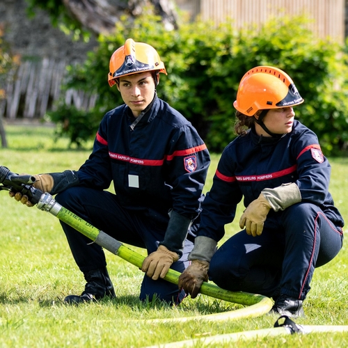 Jeunes Sapeurs Pompiers en formation